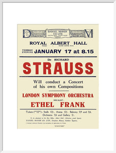 Handbill from Dr. Richard Strauss Concert, 17 January 1922 - Royal Albert Hall