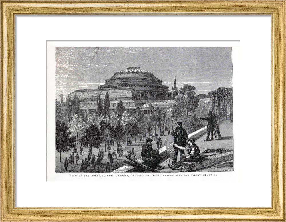 Exterior of the Royal Albert Hall from the Royal Horticultural Society gardens 1870s - Royal Albert Hall