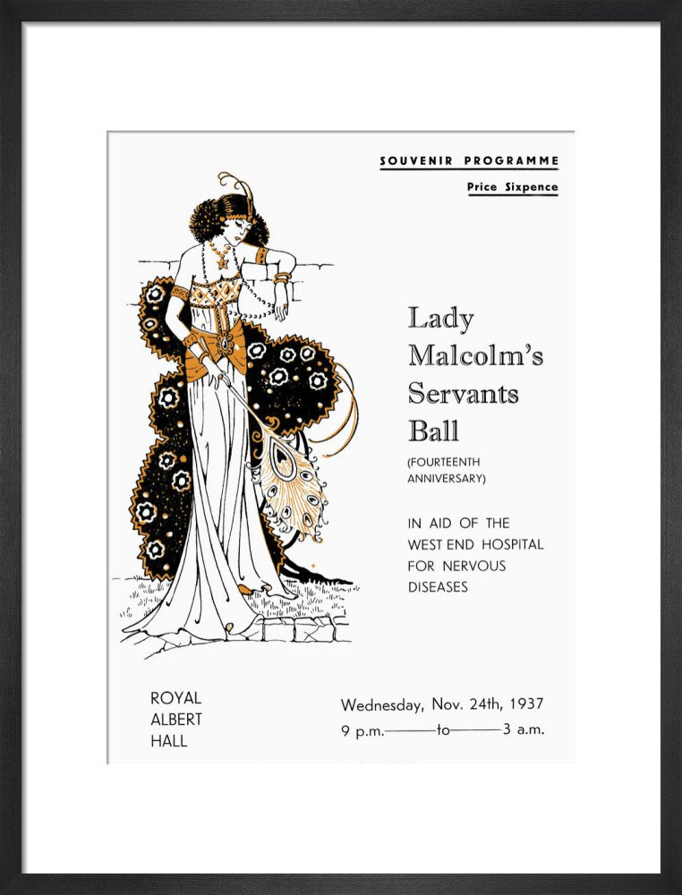 Programme for Lady Malcolm's Servants' Ball (Fourteenth Anniversary), in aid of The West End Hospital for Nervous Diseases, 24 November 1937 - Royal Albert Hall