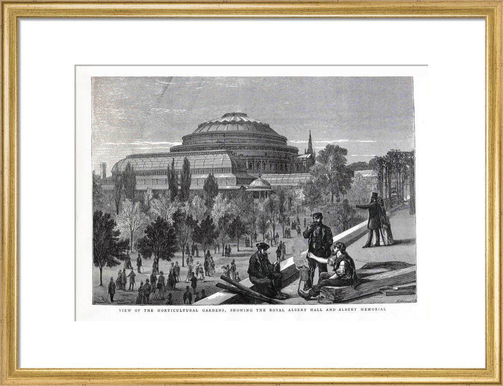 Exterior of the Royal Albert Hall from the Royal Horticultural Society gardens 1870s - Royal Albert Hall