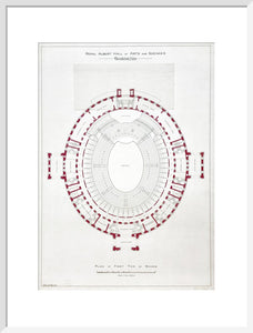 Building drawing of the Royal Albert Hall - Royal Albert Hall