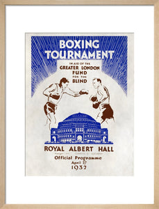Programme for Boxing Tournament, in aid of the Greater London Fund for the Blind, 27 April 1932 - Royal Albert Hall
