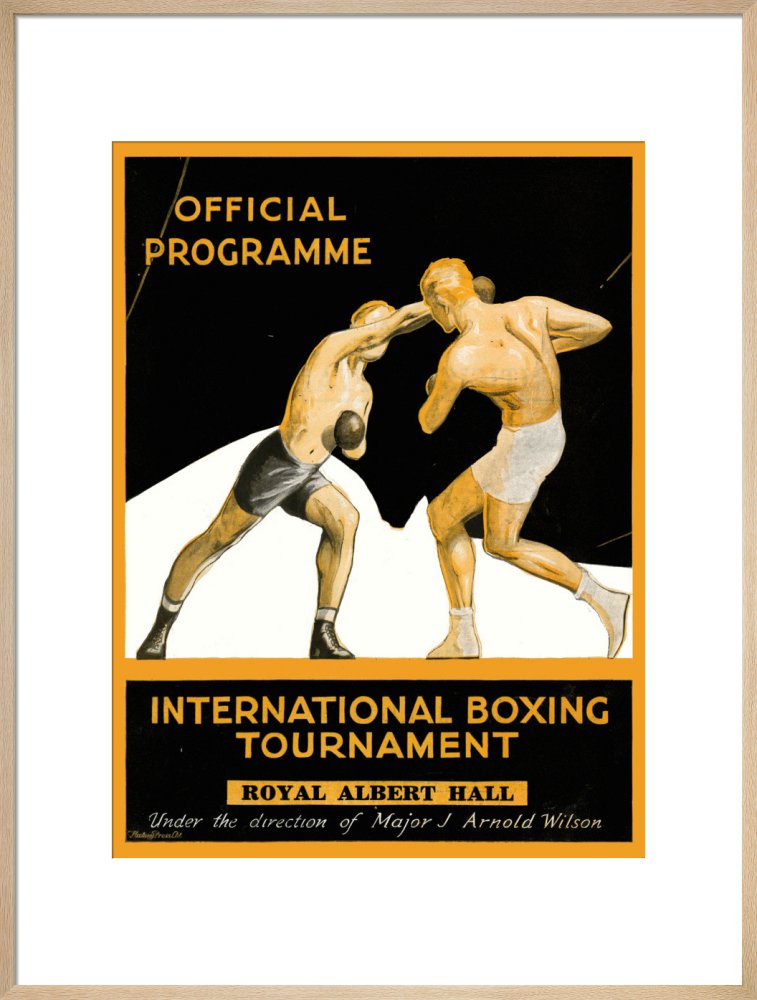 International Boxing Tournament Programme Cover - Royal Albert Hall