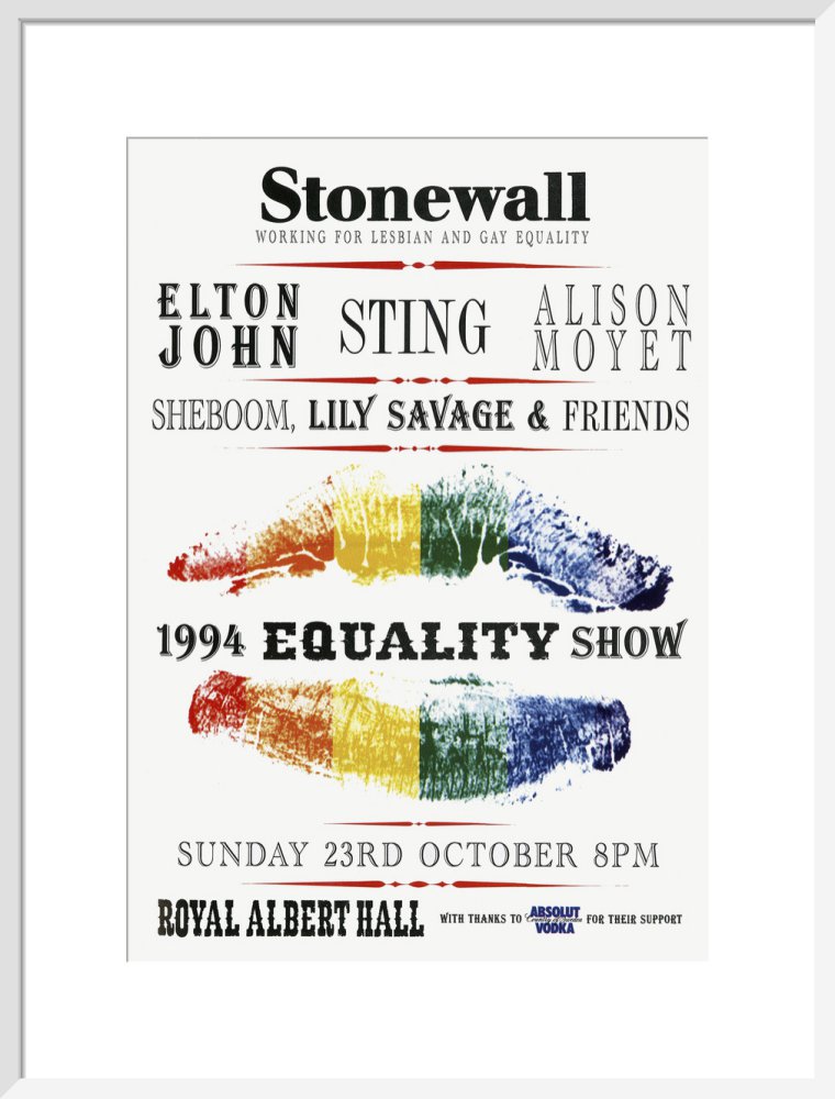 Handbill from Stonewall - 1994 Equality Show, 23 October 1994 - Royal Albert Hall