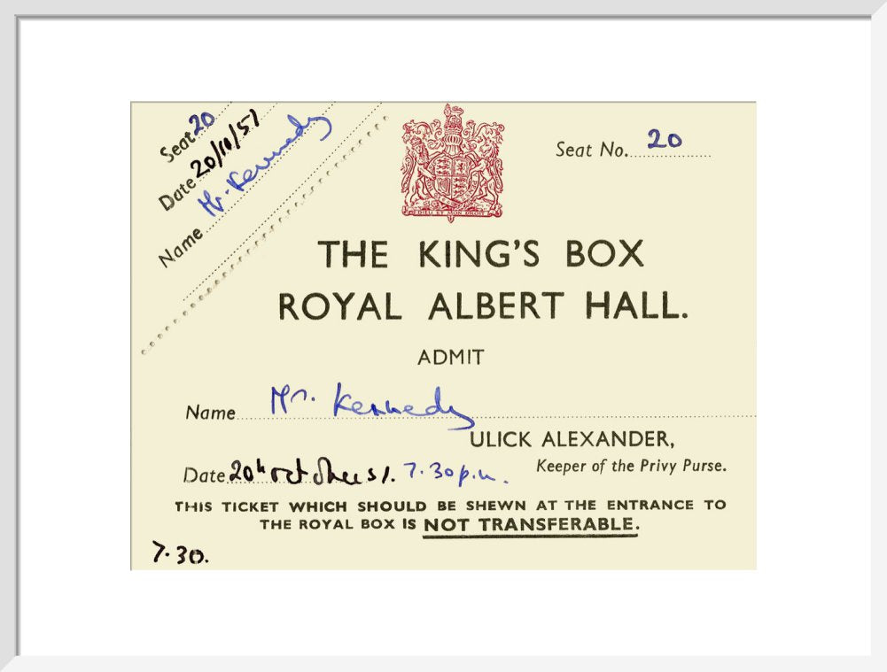 Ticket from a concert featuring Pouishnoff, George Weldon and the London Philharmonic Orchestra, 20 October 1957 - Royal Albert Hall