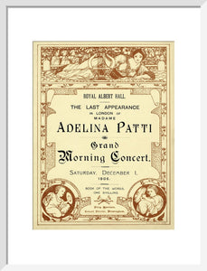 Programme from The Last Appearance in London of Adelina Patti - Grand Morning Concert, 1 December 1906 - Royal Albert Hall