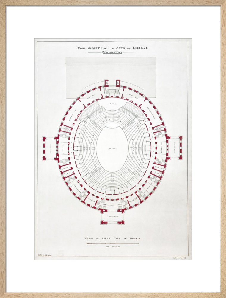 Building drawing of the Royal Albert Hall - Royal Albert Hall