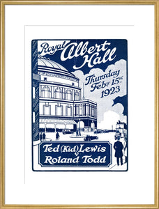 Programme for Boxing Contest - Ted 'Kid' Lewis v Roland Todd, 15 February 1923 - Royal Albert Hall