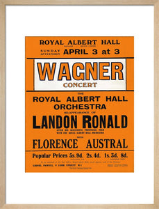 Handbill for Special Sunday Concerts (1920-1921 Season) - Wagner Concert, 3 April 1921 - Royal Albert Hall