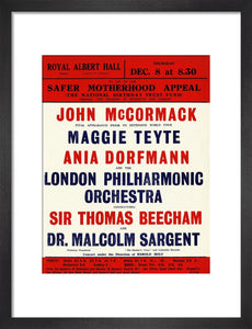 Handbill for a Grand Concert, in aid of the Safer Motherhood Appeal (The National Birthday Trust Fund), 8 December 1932 - Royal Albert Hall