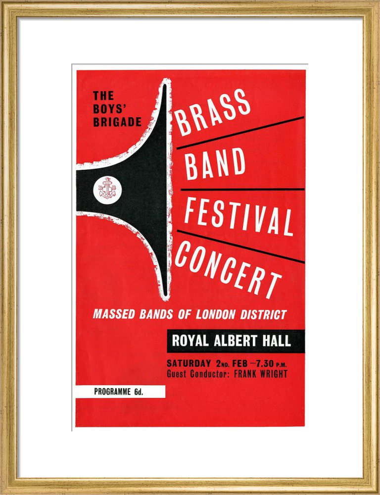 Programme for Boys' Brigade Brass Band Festival Concert, 2 February 1963 - Royal Albert Hall