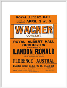 Handbill for Special Sunday Concerts (1920-1921 Season) - Wagner Concert, 3 April 1921 - Royal Albert Hall