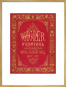 Programme cover for the Wagner Festival, held at the Royal Albert Hall, 7-29 May 1877 - Royal Albert Hall