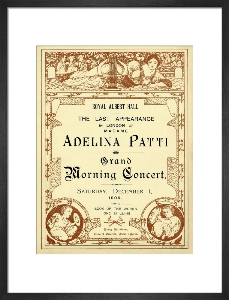 Programme from The Last Appearance in London of Adelina Patti - Grand Morning Concert, 1 December 1906 - Royal Albert Hall