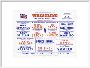 Handbill from Wrestling Spectacular, 30 March 1977 - Royal Albert Hall