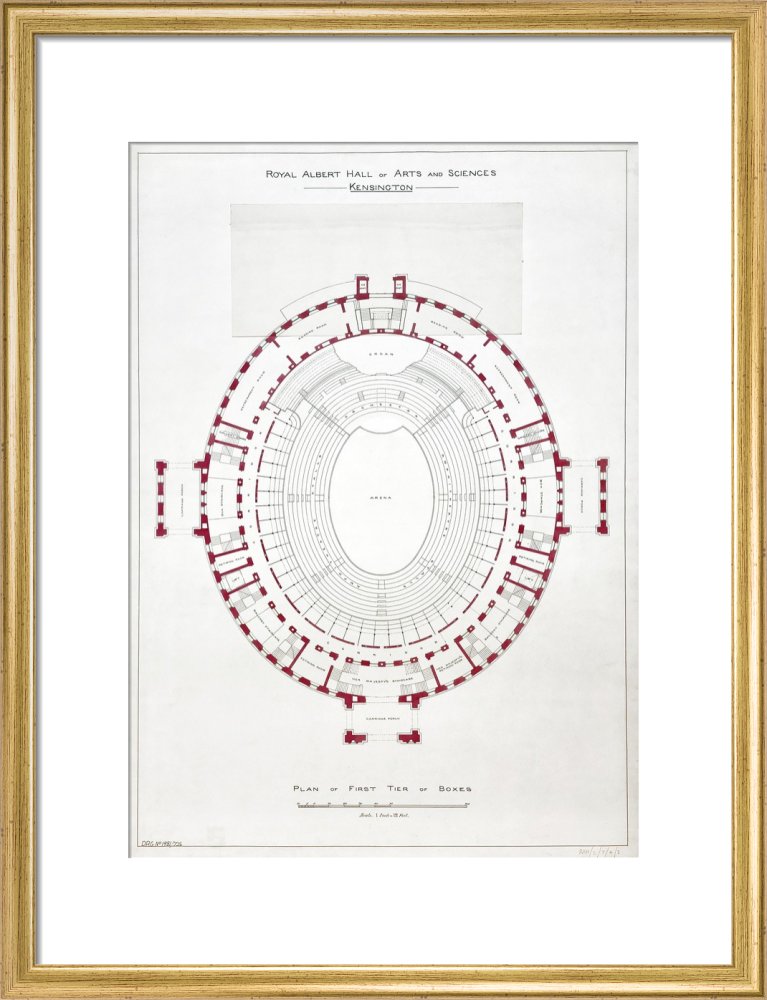 Building drawing of the Royal Albert Hall - Royal Albert Hall