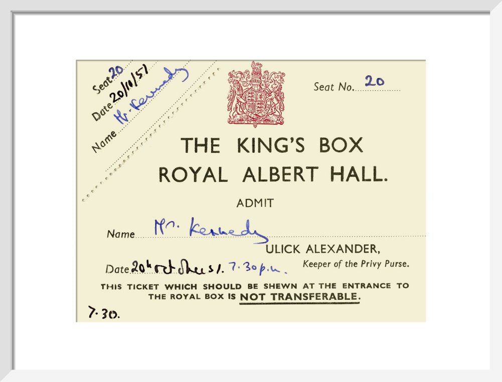 Ticket from a concert featuring Pouishnoff, George Weldon and the London Philharmonic Orchestra, 20 October 1957 - Royal Albert Hall