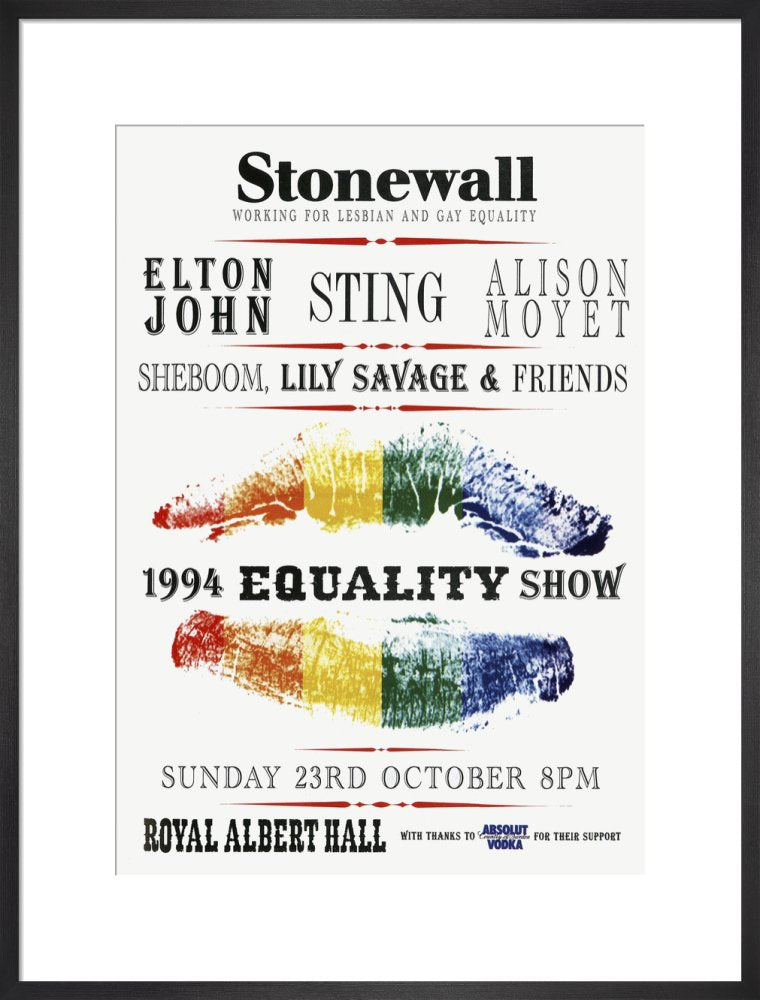 Handbill from Stonewall - 1994 Equality Show, 23 October 1994 - Royal Albert Hall