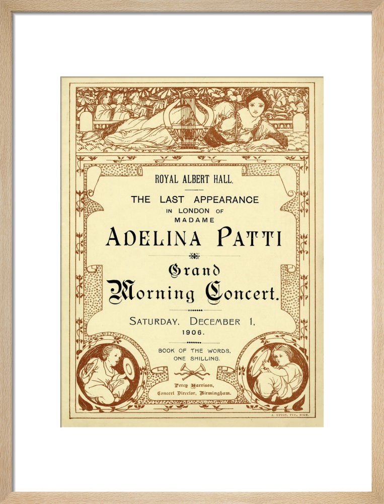 Programme from The Last Appearance in London of Adelina Patti - Grand Morning Concert, 1 December 1906 - Royal Albert Hall