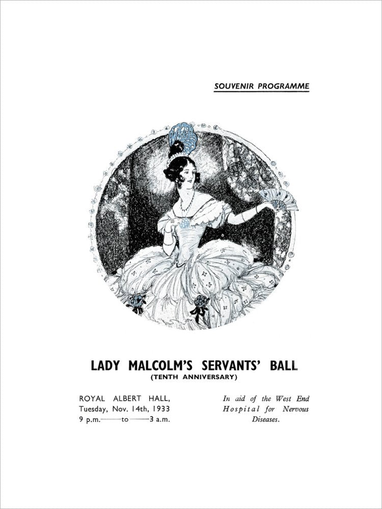 Programme for Lady Malcolm's Servants' Ball (Tenth Anniversary), 14 November 1933 - Royal Albert Hall