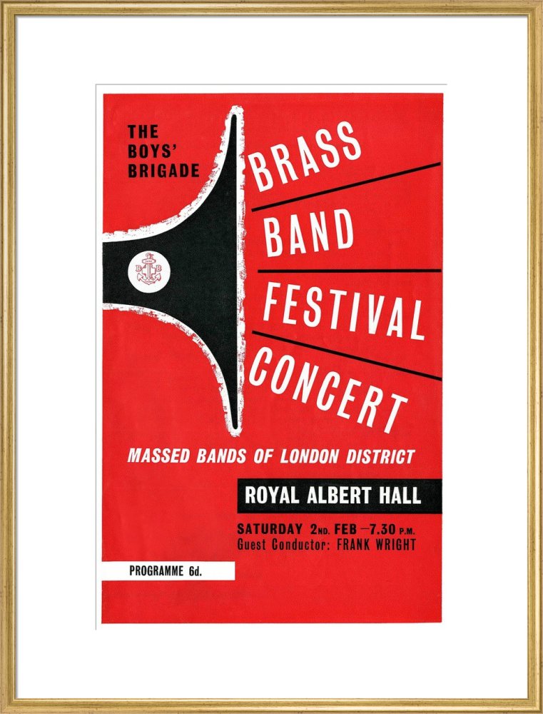 Programme for Boys' Brigade Brass Band Festival Concert, 2 February 1963 - Royal Albert Hall