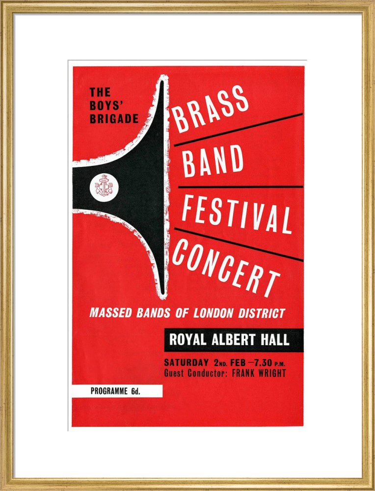 Programme for Boys' Brigade Brass Band Festival Concert, 2 February 1963 - Royal Albert Hall