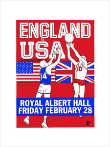 Programme for English Schools Basketball Tournament - England v. USA, 28 February 1969 - Royal Albert Hall