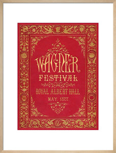 Programme cover for the Wagner Festival, held at the Royal Albert Hall, 7-29 May 1877 - Royal Albert Hall