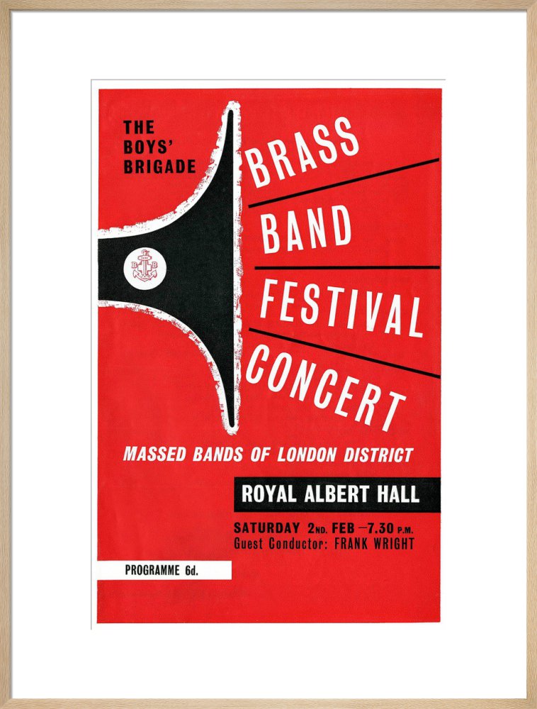 Programme for Boys' Brigade Brass Band Festival Concert, 2 February 1963 - Royal Albert Hall