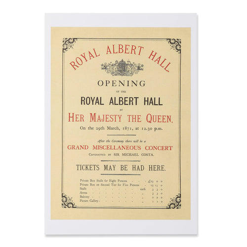 Hall Opening Postcard - Royal Albert Hall