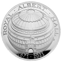 Load image into Gallery viewer, The 150th Anniversary of the Royal Albert Hall 2021 UK £5 Silver Proof Domed Coin