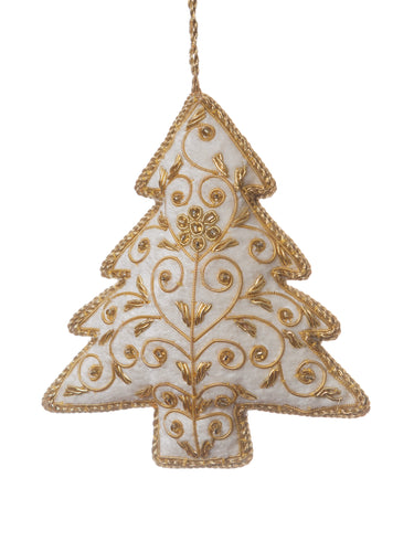 White Floral Tree Decoration