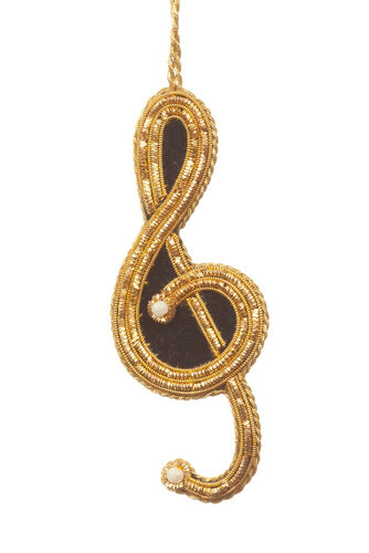 Black & Gold Treble Clef Decoration