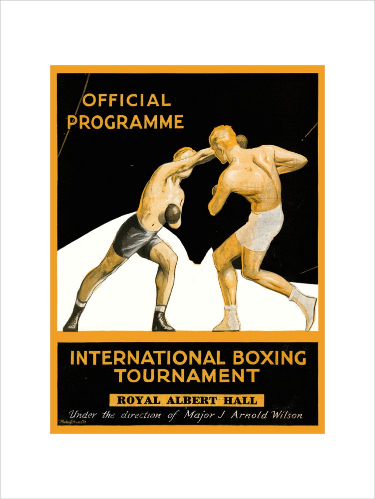 International Boxing Tournament Programme Cover - Royal Albert Hall