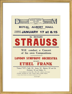 Handbill from Dr. Richard Strauss Concert, 17 January 1922 - Royal Albert Hall