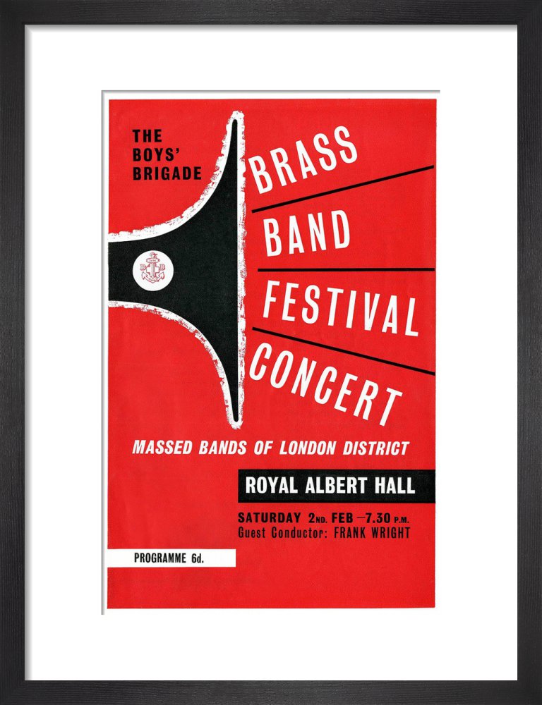 Programme for Boys' Brigade Brass Band Festival Concert, 2 February 1963 - Royal Albert Hall