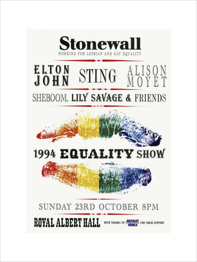 Handbill from Stonewall - 1994 Equality Show, 23 October 1994 - Royal Albert Hall