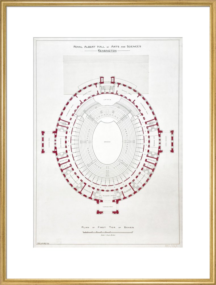 Building drawing of the Royal Albert Hall - Royal Albert Hall