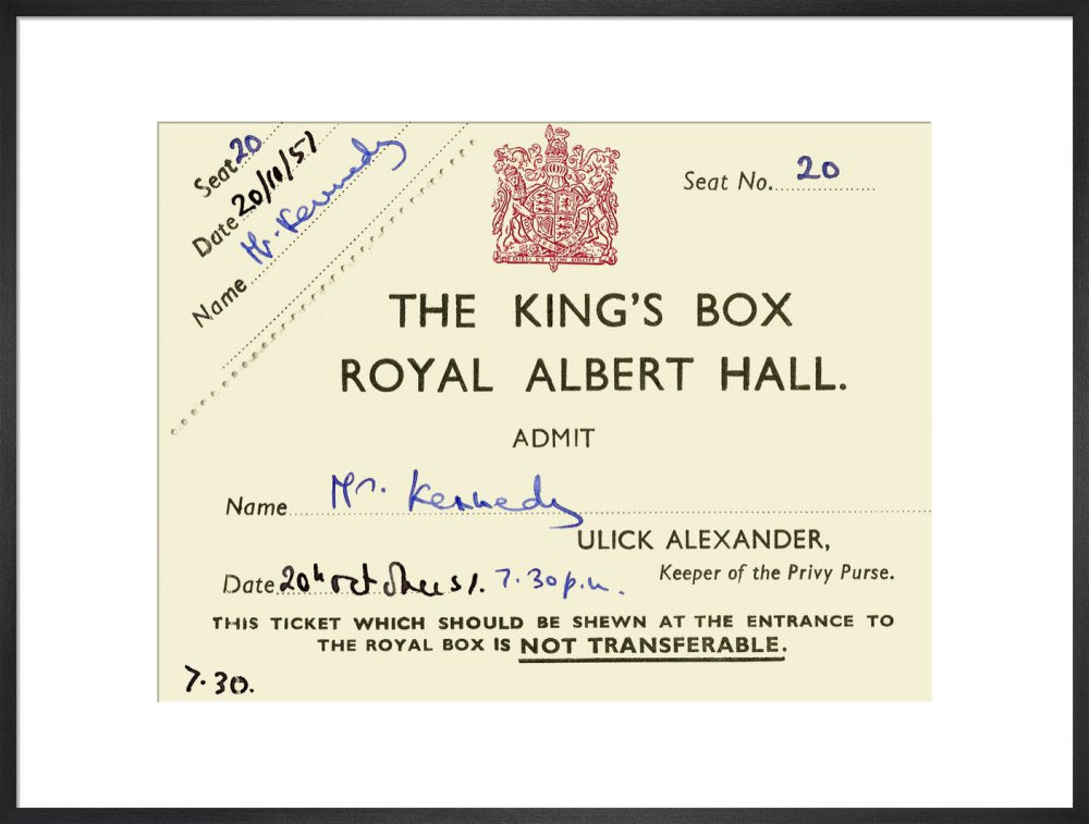 Ticket from a concert featuring Pouishnoff, George Weldon and the London Philharmonic Orchestra, 20 October 1957 - Royal Albert Hall