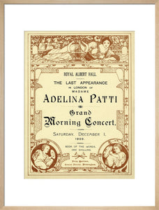 Programme from The Last Appearance in London of Adelina Patti - Grand Morning Concert, 1 December 1906 - Royal Albert Hall