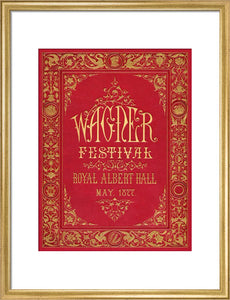 Programme cover for the Wagner Festival, held at the Royal Albert Hall, 7-29 May 1877 - Royal Albert Hall