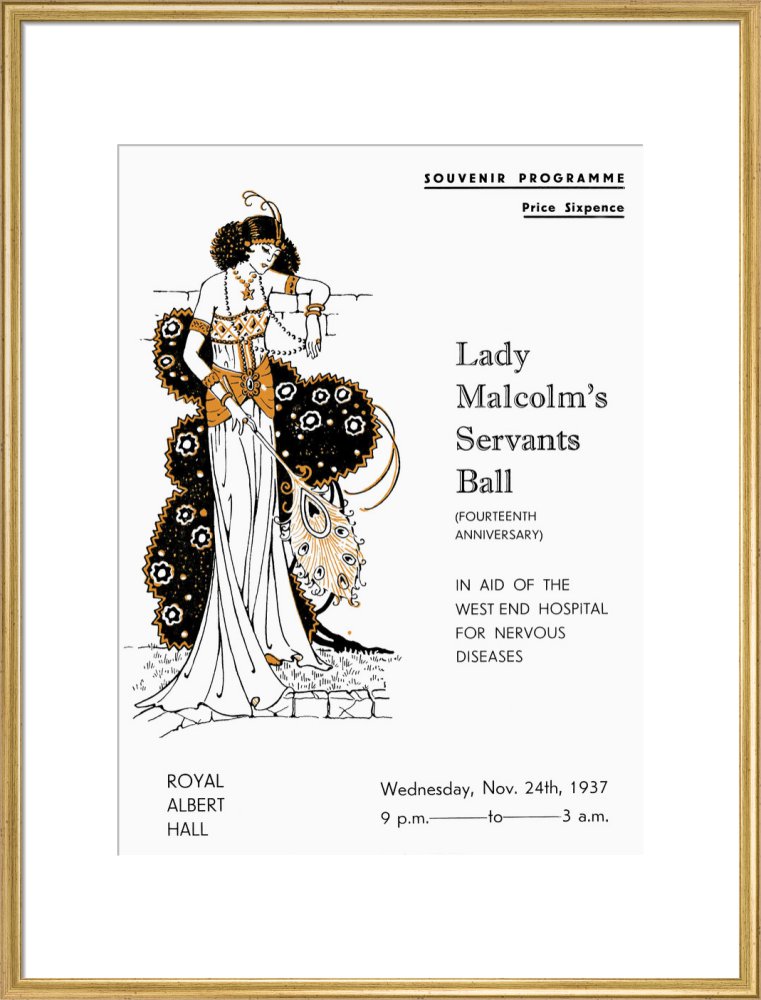 Programme for Lady Malcolm's Servants' Ball (Fourteenth Anniversary), in aid of The West End Hospital for Nervous Diseases, 24 November 1937 - Royal Albert Hall