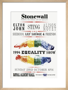 Handbill from Stonewall - 1994 Equality Show, 23 October 1994 - Royal Albert Hall