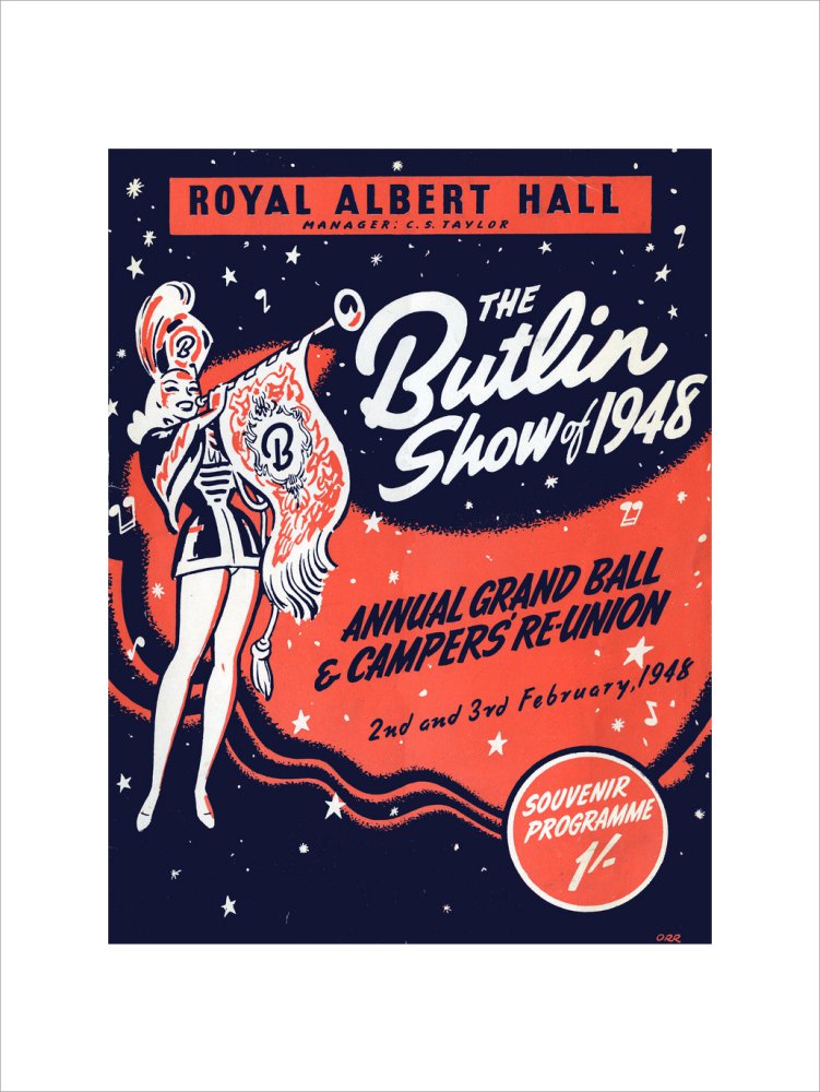 Programme for Butlin's Show of 1948 - Annual Grand Ball and Campers' Re-Union, 2-3 February 1948 - Royal Albert Hall