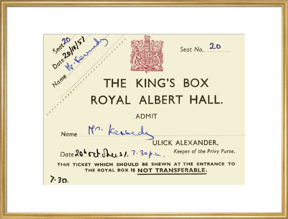 Ticket from a concert featuring Pouishnoff, George Weldon and the London Philharmonic Orchestra, 20 October 1957 - Royal Albert Hall