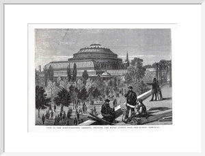 Exterior of the Royal Albert Hall from the Royal Horticultural Society gardens 1870s - Royal Albert Hall