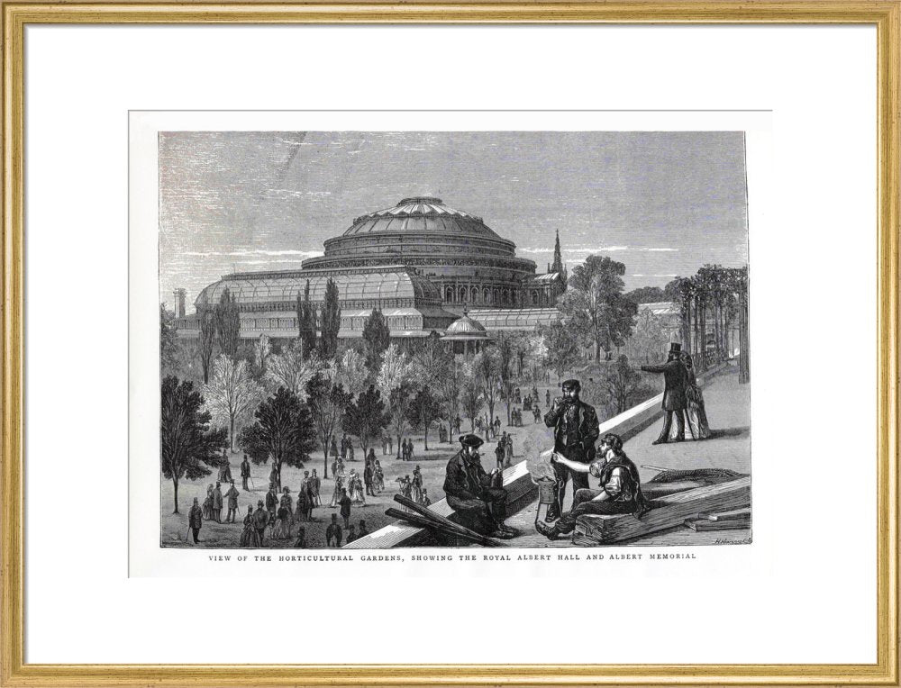 Exterior of the Royal Albert Hall from the Royal Horticultural Society gardens 1870s - Royal Albert Hall