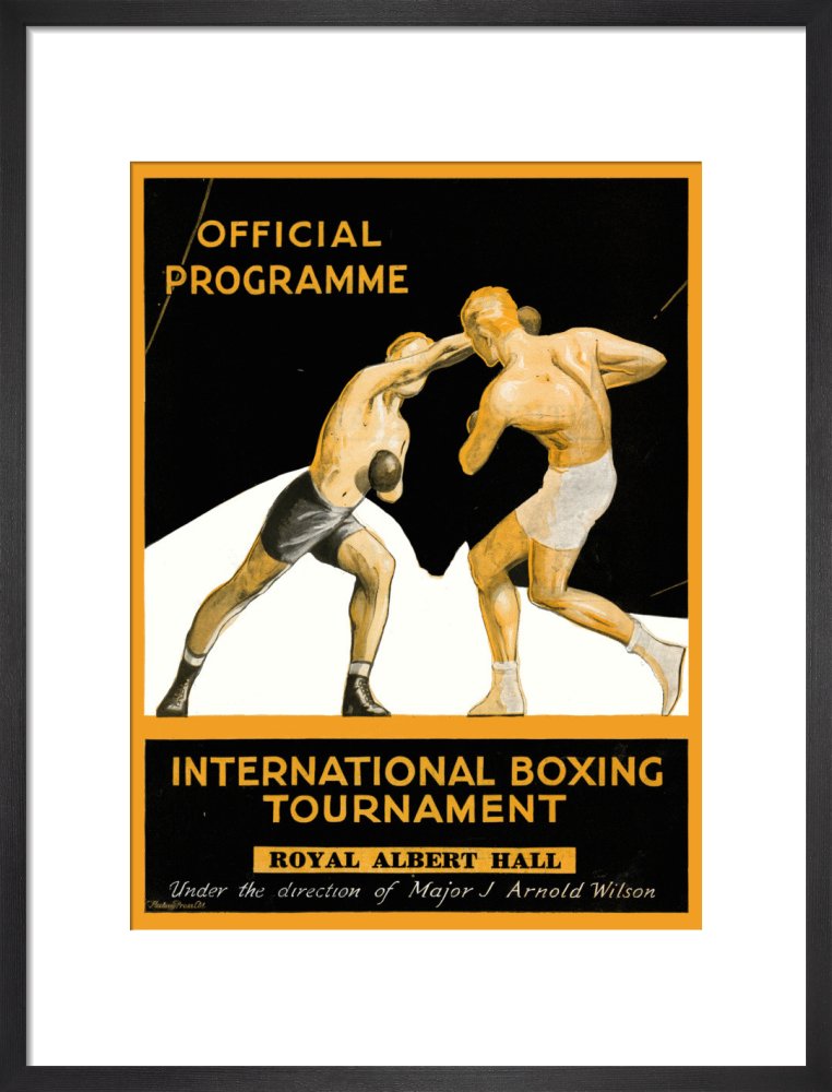 International Boxing Tournament Programme Cover - Royal Albert Hall