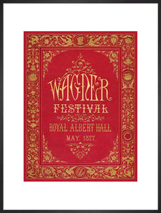 Programme cover for the Wagner Festival, held at the Royal Albert Hall, 7-29 May 1877 - Royal Albert Hall