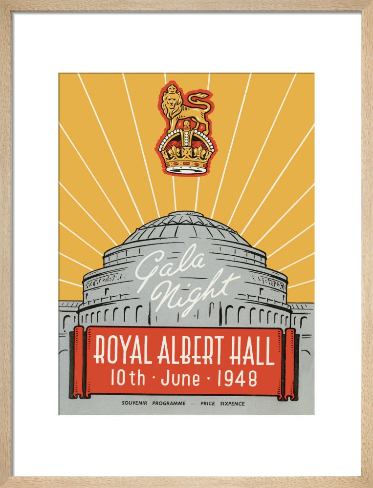 Programme for War Office Staff Gala Night, 10 June 1948 - Royal Albert Hall